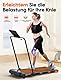 Laufband für Zuhause mit Neigung, Klappbares Elektrisches Laufband bis 12 km/h, 2.5HP Walking Machine mit LCD-Anzeige, Fernbedienung und App-Steuerung,Doppelter Stoßdämpfung,Keine Montage Erforderlich