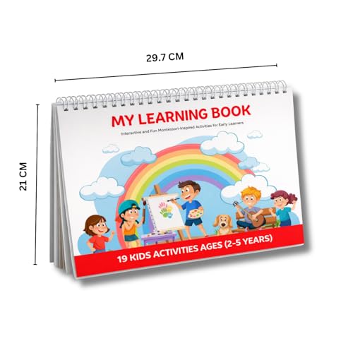 Image of Rays of Ink Kids Montessori Busy Book 19 Activities (13 Velcro + 6 Wipe Off Activities) | Activity Book for Kids 2-5 Years | Early Learning Toy for Toddlers | Learning & Preschool Educational Gift | Reusable Velcro Activity Pages | Learning Gift for Kids