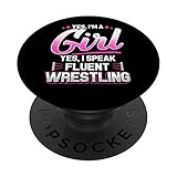 Wrestling Girl Funny Saying Gift For Girls PopSockets PopGrip: Swappable Grip for Phones & Tablets