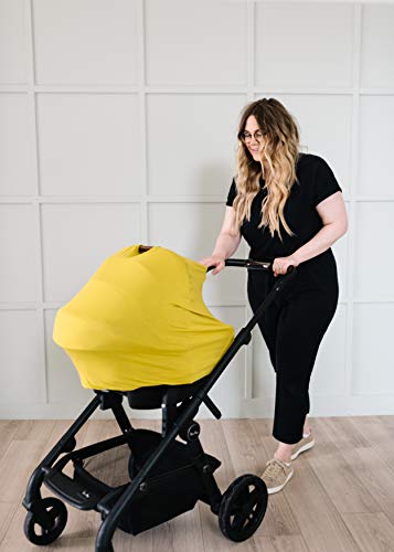 Image of Copper Pearl Nursing Cover for Breastfeeding - Multi-Use Baby Car Seat Canopy, Stroller Shade & Breast Feeding Wrap for Women, Stretchy Breathable Carseat Shawl for Boy or Girl, Squirt