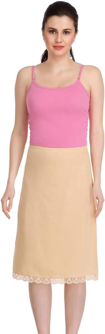 skirt slip for women cotton rich regular skirt slip for women - knee length