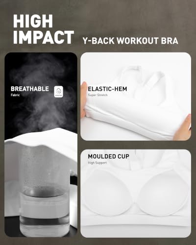 Image of RUNNING GIRL Sports Bras for Women, Molded Cup High Impact Sports Bra Workout Bras for Women High Support Racerback