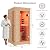ENSTVER Infrared Wood Sauna 6.4Ft 1-2 Person, Luxury Full Spectrum Far Infrared Sauna Features Low EMF 1745w 7-Light Dynamic & Music Speakers, Canadian Hemlock Dry Indoor Saunas for Home & Gym