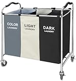 Cesta de lavandería con ruedas, armario de almacenamiento y organización (gris)