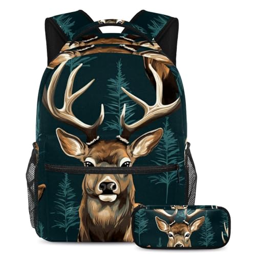 Sac à dos école grand volume 29.4x20x40cm avec trousse pour adolescent et enfant