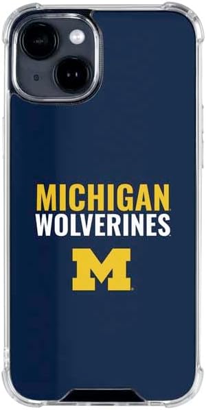 Skinit Clear Phone Case Compatible with iPhone 14 - Officially Licensed University of Michigan Wolverines M Design
