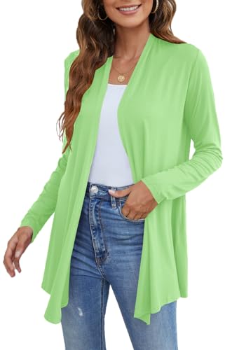 Image of Ladlop Women's Lightweight Open Front Cardigans Long Sleeve Casual Soft Drape Fall Cardigan