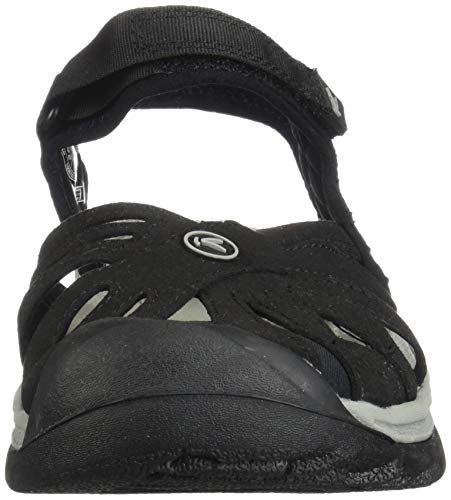 Keen Women's Rose Casual Closed Toe Sandals, Black/Neutral Gray, 9.5 #TOP1