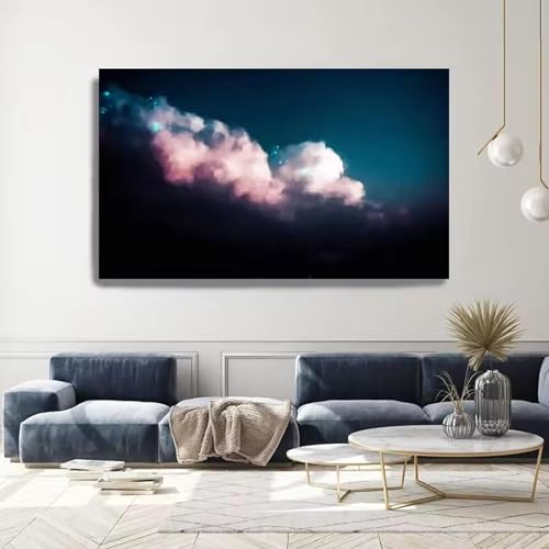 Images pour décoration de maison nuage bleu saphir | Toile XINBAO 80x120 cm murale