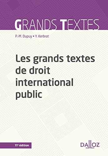 livre Les grands textes de droit international public 11ed
