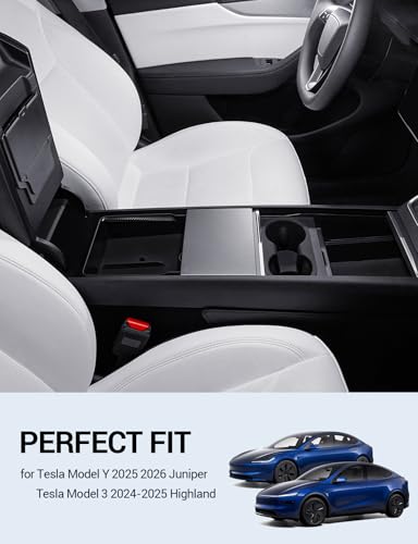 Image of Motrobe 4PCS 2026 Center Console Organizer Tray for Tesla Model Y Juniper & Model Y L (Only Premium & Performance 2026 /2025) Model 3 Highland (Standard, Premium & Performance 2024 /25 /26) Accessories