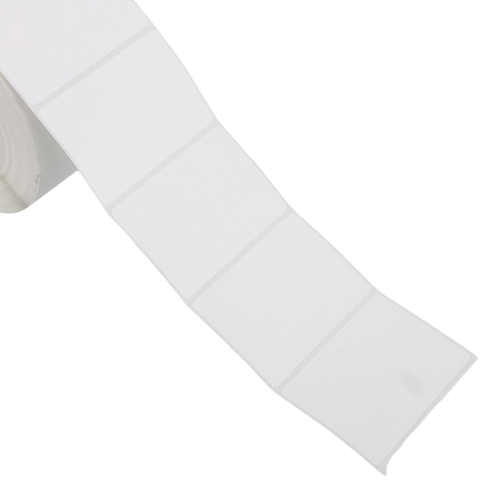 Bianche 5 Rotoli Termiche Rettangolari Etichette | Stampa Facile, Resistenti a Usura e Calore, Uso Versatile per Spedizioni, Indirizzi, Pacchi e Codici a Barre