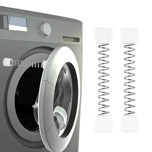 Fukaisu 2stk Türstützen Waschmaschinen, Magnetische Türstütze für Frontlader-Waschmaschinen mit Flexibler Feder und Klebescheiben Geeignet für Zuhause und Waschküche