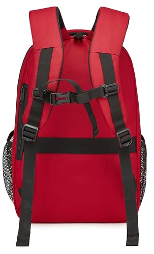 Wotony Laptop Backpack 17Inch Women Men Business Travel Backpack,Work College,Casual Daypack Travel Essentials (RED, 17Inch)3
