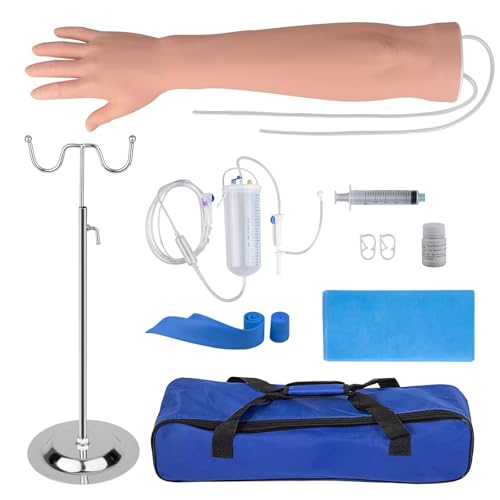 SimCoach Phlebotomy Practice Kit for Injection Training, IV Practice Kit with Phlebotomy Arm