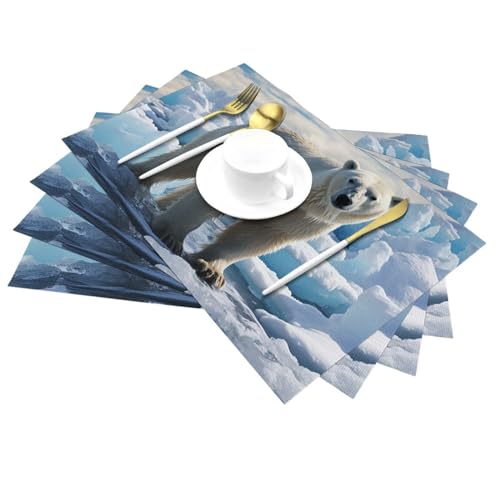 Sets de table antidérapants et résistants à la chaleur lot de 6 PVC - 7