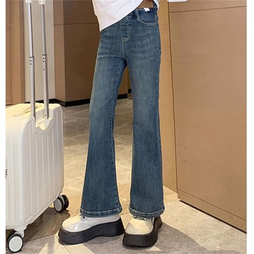 Skinny Bell Bottom Jeans for Youth Girls Slim Fit Elastic High Waist Denim Pants Teen Girls Trendy Casual Trousers3