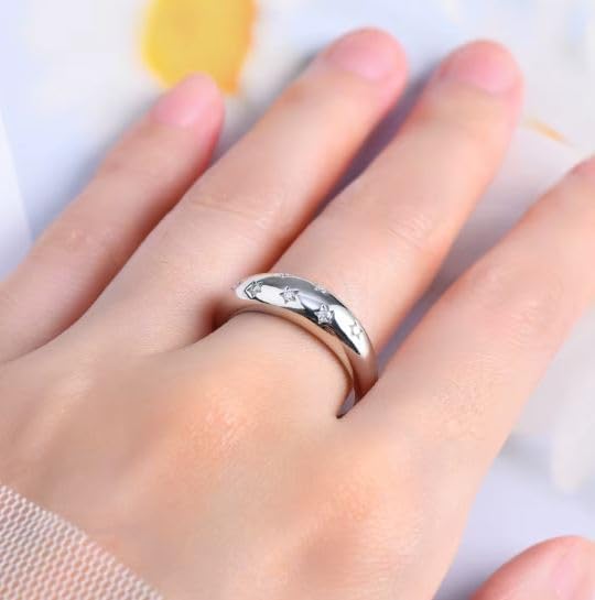 JIHANNA 7 Stone Moissanite Rings for Women Bezel Set Wedding Bands Sterling Silver Rings with D Color VVS1 Moissanites Anniversary Rings for Her - Image 4