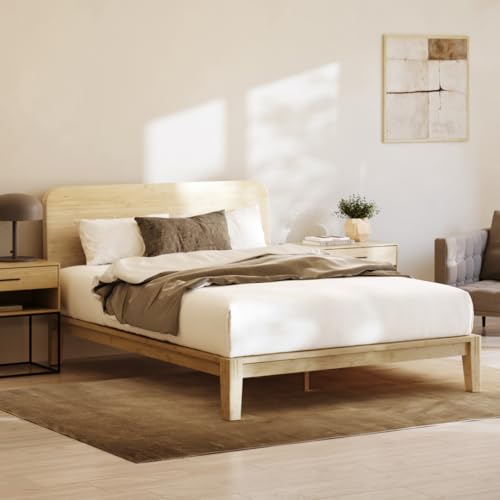 Nectar Bamboo Platform Bed Frame & Headboard - Natural - Queen -...