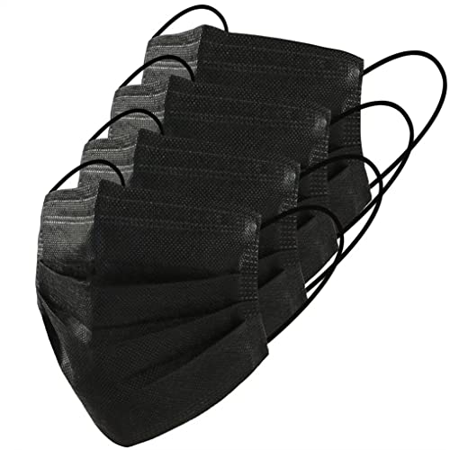 Kids Black Disposable Face Masks 100Pcs Childrens Breathable Safety Mask #TOP5