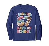Kids I Survived 67 Days of School Slang Gen Alpha Z Slay Six Long Sleeve T-Shirt