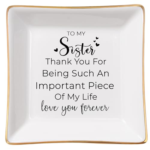 To My Sister Ring Tray Jewelry Dish