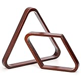 TOPZEA Set of 2 Wooden Billiard Ball Racks, Vintage Solid Wood 8-Ball Triangle Ball Rack 9-Ball Diamond Rack Set Table Pool Balls Racks for Standard 2-1/4' Balls, Snooker, Pool Table Accessories