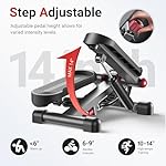 UTRYUP Mini Stepper for Home Exercise, Compact Hydraulic Stair Stepper with Resistance Bands, Quiet Fitness Machine with LCD Monitor, 300 lbs Weight Capacity - Image 5