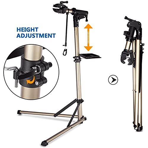 Bimiti Bike Repair Stand Alloy Aluminum Home Portable Bicycle Mechanics Rack Great For Mountain Bikes And Road Bikes Maintenance Height Adjustable Bike Work Stand #TOP3