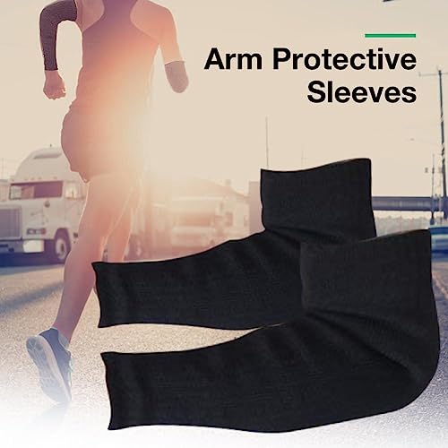 Arm Protection Sleeves, 2 Pairs Heat Burn Cut Resistant Sleeves Steel Wire Armband Level 5 Protective Anti Abrasion Safety Arm Guard