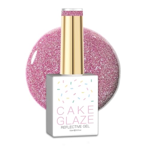 The Nail Cakery Cake Glaze G19-08 (Light Pink) Reflective UV/LED Gel Polish, Long Lasting, Easy Soak Off, Fragrance Free, 15 mL (0.5 oz), 1 Count