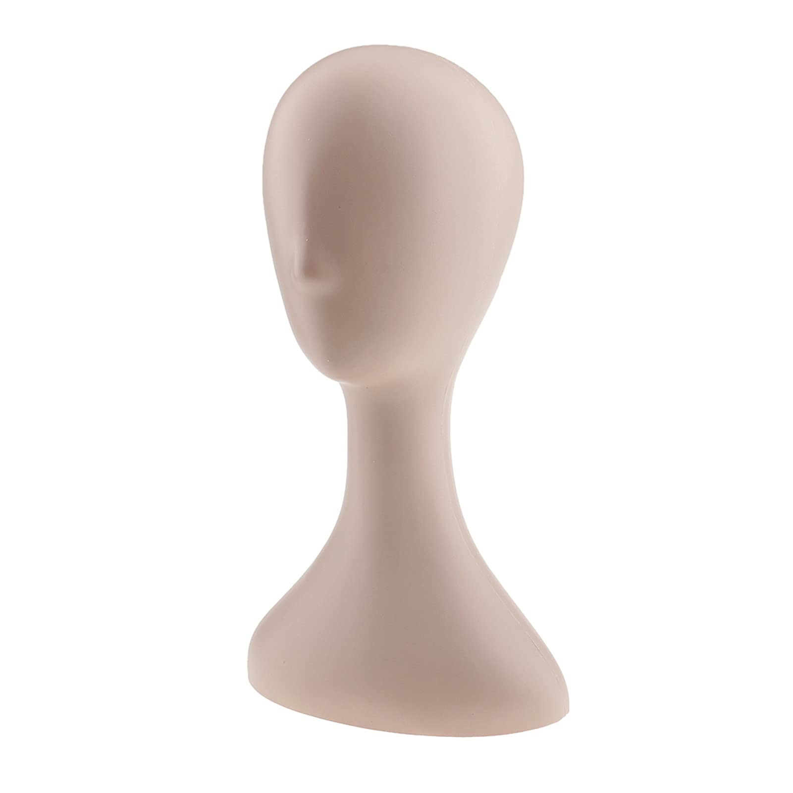 Żeński Manekin Head Wig Head PVC Plastikowy Manekin Model Dla Peruki Kapelusz Naszyjnik Okulary Wyświetlacz Stojak Biżuteria(Skin Color)