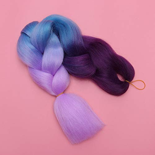 PIXNOR 3 Peças de Trança Jumbo Extensões de Cabelo Ombre de Alta Temperatura Trança Gradiente de Cab