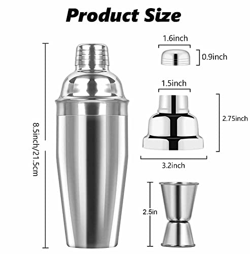 Cocktail Making Set, Cocktail Shakers 750ml Capacity with Bar Accessories Martini Drink Shaker Made of Food Grade Stainless Steel Great for Cocktail Home and Bar Use - Image 5