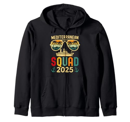Mediterranean Cruise Squad 2025 Family Vacation Matching Sweat à Capuche