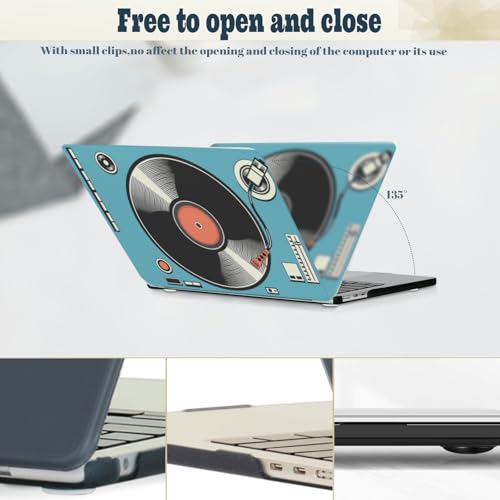 Carcasa MacBook Air 15 M4 M3 M2 rígida con diseño de disco de música 4