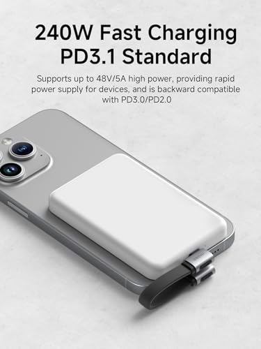 Image of Hagibis USB4 Cable, 80Gbps Data Transfer, 8K@60Hz Video Display, 240W Fast Charging USB-C Cable, USB 4 V2.0 for iPhone 16 15 Pro Max, iPad, Thunderbolt 5 /4, External SSD (10cm)