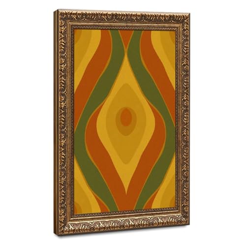 Impression sur toile rétro abstraite style médiéval géométrique pour une décoration haut de gamme