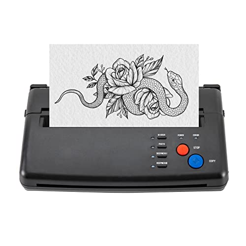 Tattoo Stencil Printer, Thermal Tattoo Printer Machine Tattoo Stencil Transfer Machine Copier Printer for Tattooing