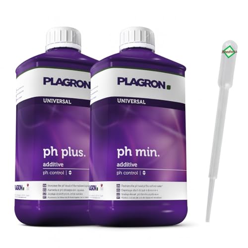 Weedness Plagron pH+ Plus 500 ml + pH-Minus 500 ml – Pack completo de corrector de pH