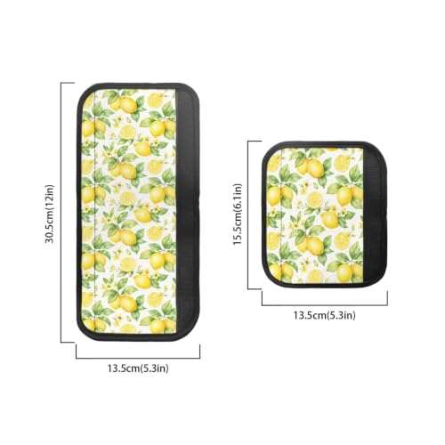 Image of Refrigerator Door Handle Covers Set of 6 Kitchen Electrical Appliances Handle Protector Anti-Slip Fridge Microwave Oven Home Accessories, Lemon Yellow White
