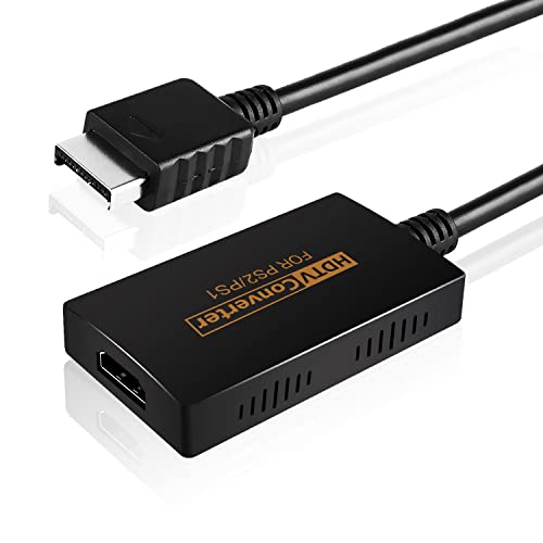 AreMe Convertidor PS2 a HDMI, compatible con adaptador de conversión 1080P y 720P compatible con consola PS2/PS1
