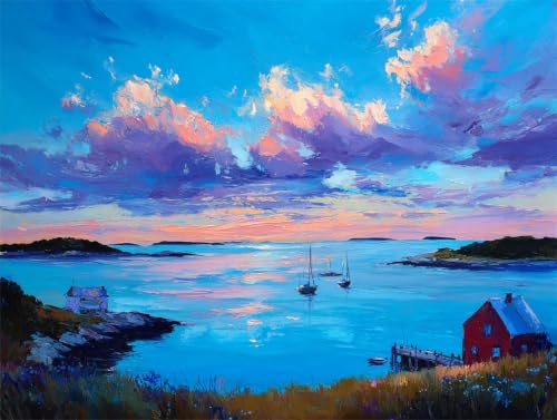 Pintura acrílica manualidades de paisaje para regalos de cumpleaños originales y creativos q-152