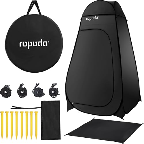Image of ropoda Pop Up Tent 83 inch x 48 inch x 48 inch Upgrade Privacy Tent, Porta-Potty Changing Portable Changing Room Includes 1 Removable Bottom,8 Stakes,1Removable Rain Cover,1 Carrying Bag