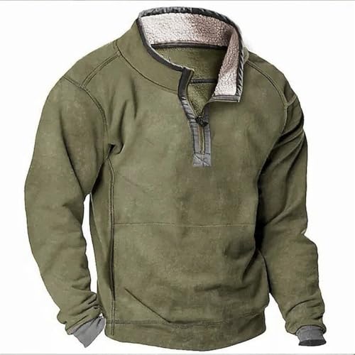 Men Western Aztec Pullover Sweatshirts Quarter Zip Jacket Tops Fleece Lined Fashion Solid Color Sweatshirt Warm Shirts2