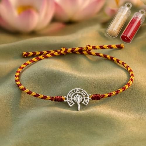 Image of Unniyarcha 925 Sterling Silver God Blessings Rakhi for Men | Certified Silver Raksha Bandhan Rakhi for Brother