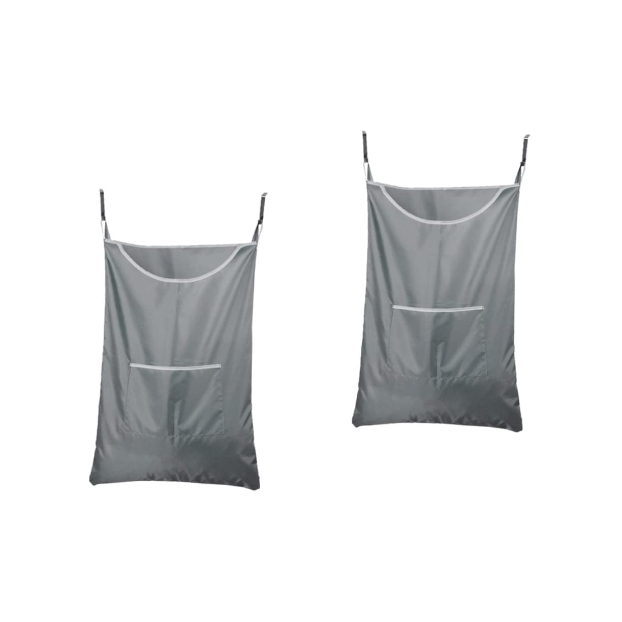 IMIKEYA 2pezzi Borsa Per Biancheria Sporca Grigio Sacchetto Pratico Per Riporre Abbigliamento e Accessori Bagno Design Semplice e Maniglie Comode Per Facile Trasporto
