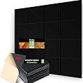 18 Pack Black Acoustic Panels 12"X12"X 0.4"Sound Absorbing Panel Wall Decoration Soundproof Wall Panels High-Density Sound Deadening Panels Acoustic Treatment Panel for Home Studio