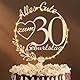 Artebeads Cake Topper 30 Geburtstag Holz,30 Tortendeko Geburtstag Kuchen Deko für Mädchen Junge Frauen Mann