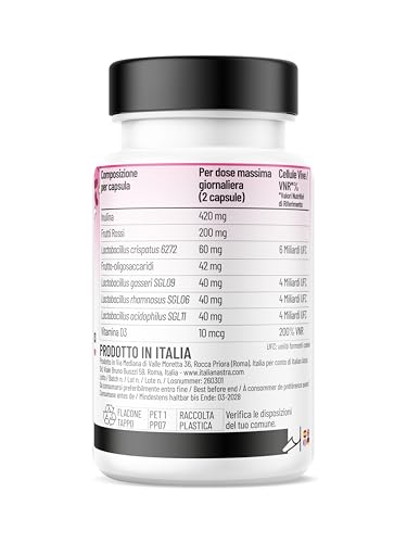 Integratore Menopausa Completo con Probiotici e Frutti Rossi, NUOVA FORMULA DA RICERCATRICI ITALIANE, Equilibrio Vaginale e Intestinale, Vampate di Calore, Controllo del Peso - 60 Capsule 2 Mesi - 2